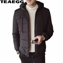 TEAEGG повседневные мужские зимние куртки с капюшоном зимнее Мужское пальто утепленная хлопковая Куртка парка мужская одежда Homme Hiver AL525