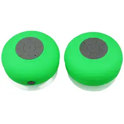 2x мини HIFI Водонепроницаемый Беспроводной Bluetooth громкой связи микрофона Sucker Динамик душ автомобиль, зеленый