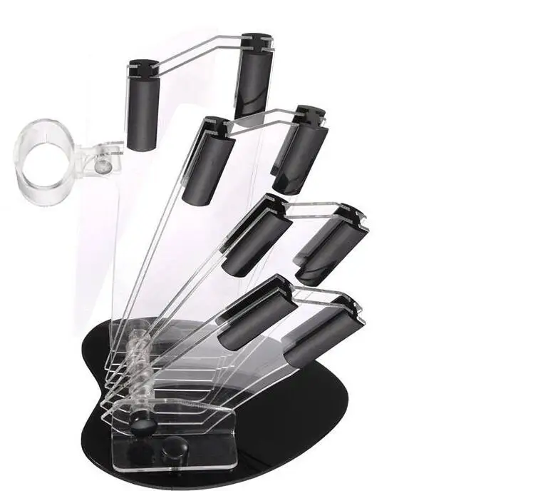 Transparent Acrylic Ceramic Knife Holder Portable Practical Ceramic