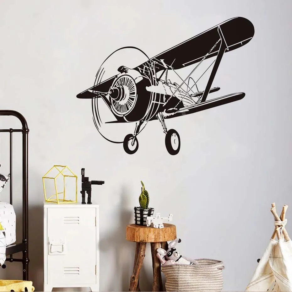 Military Aviation Airplane Wall Stickers Removable Vinyl Wall Decals