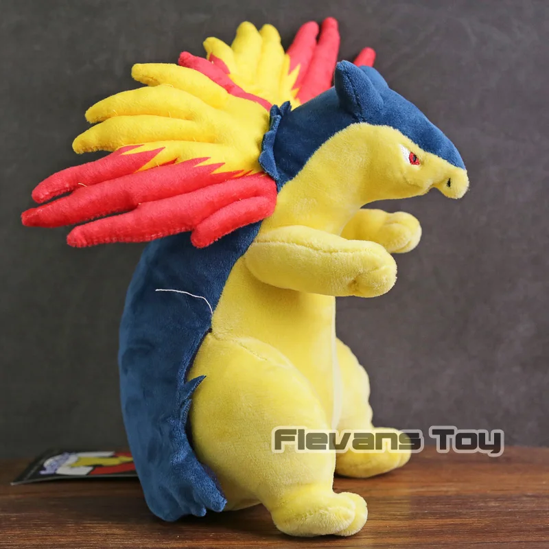 Аниме С мультяшным монстром Typhlosion Плюшевые игрушки Мягкая кукла животных 23 см