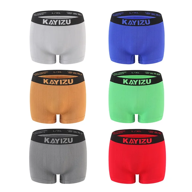 KAYIZU 6pcs/lot Male Underwear Classics Boxers Sexy Men's panties Men Plus size Breathable Men