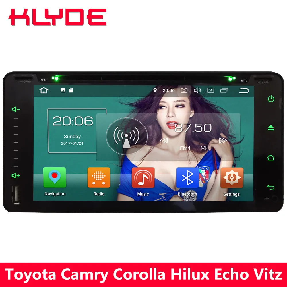 

KLYDE 4G Android 8 Octa Core 4GB+32GB Car DVD Multimedia Player For Toyota Corolla EX Camry RAV4 Prado Vios Rush 4Runner Tundra