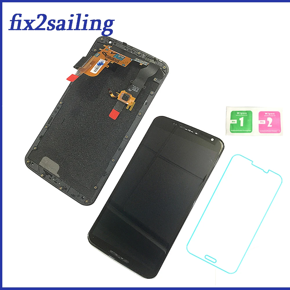 

100% Tested Working Original LCD Display Screen Touch Digitizer With Frame For Motorola Moto Nexus 6 XT1100 XT1103 Nexus X