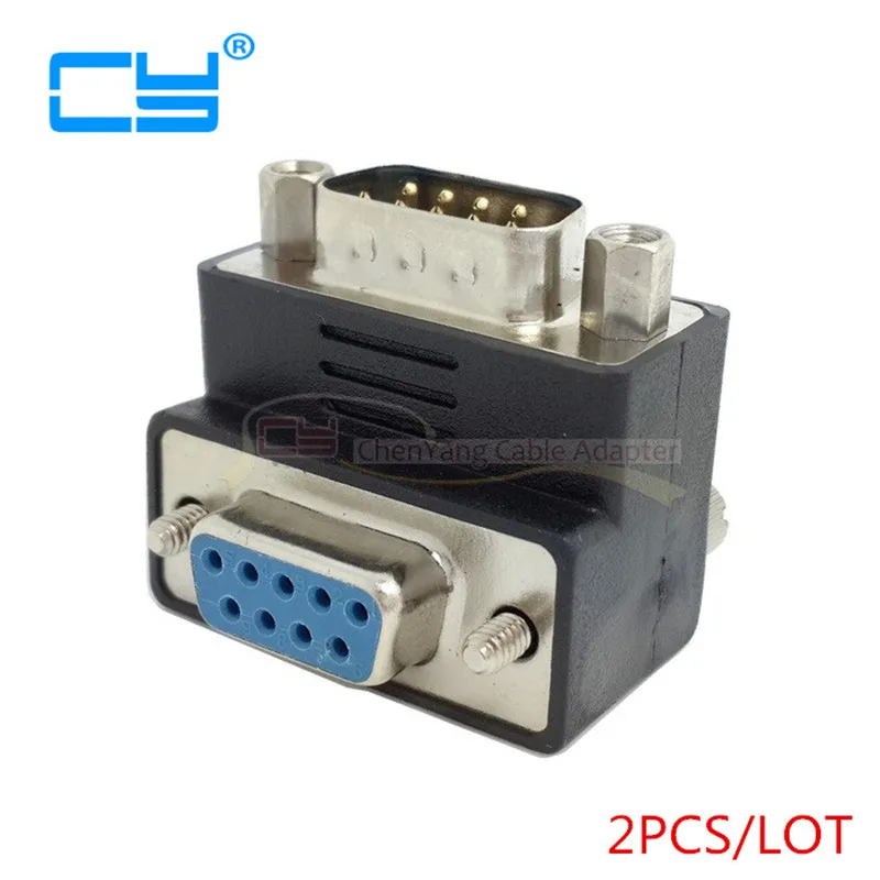 2 шт./лот DSUB D SUB RS232 9PIN Штекерный адаптер с прямым углом 90 градусов|degree angle|rs232 malers232