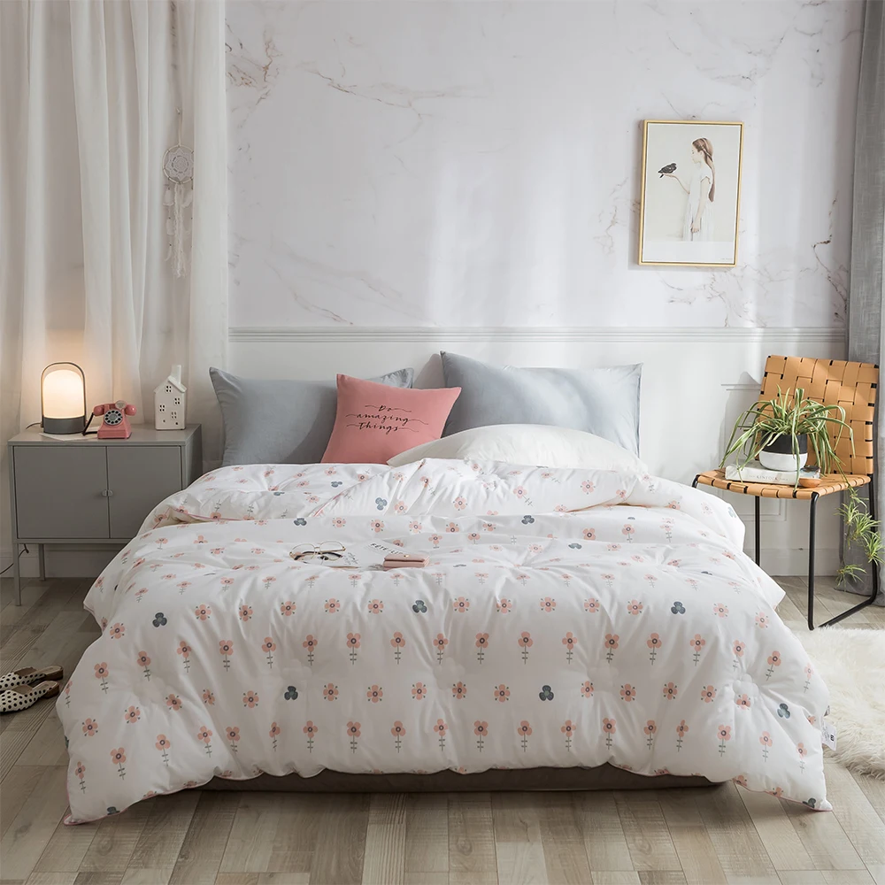 Pastoral Adults Bed Bedding Duvet Winter Bed Comforter Warm Small