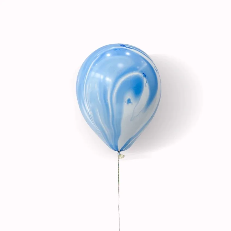 6 шт. 12 дюймов воздушные шары Цвета Агата красочные латексные для детского душа день рождения Декор Свадебные украшения принадлежности детские игрушки - Цвет: blue