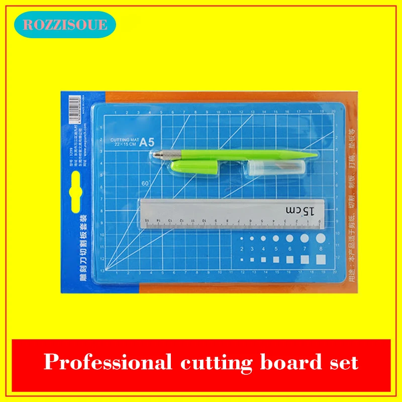 

A5 PVC Cutting Mat Set Cutting Pad Patchwork Cut Pad Tools Manual DIY Tool Cutting Board Double-sided Self-healing Tapete Corte