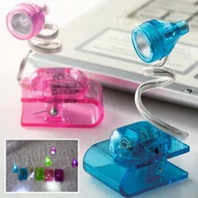 Складной книжный светильник, мини портативный светодиодный светильник для чтения книг, лампа с зажимом для ноутбука, ПК, музыкальная подставка, светильник, гибкая лампа, случайный цвет