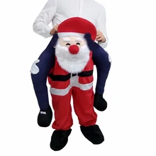 Санта Клаус носить Хэллоуин я талисман костюм кататься на забавные вечерние Рождество Копилка обратно платье взрослый размер