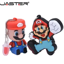 JASTER Super Mario USB флэш-накопитель Флешка в форме героя мультика Флешка 4 ГБ/8 ГБ/16 ГБ/32 ГБ/64 ГБ USB 2,0 карта памяти u диск модные подарки
