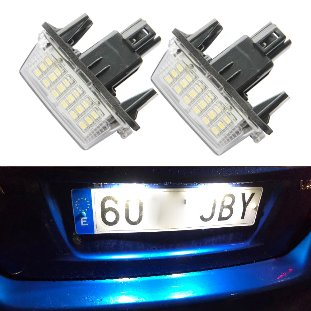 2x Car License Plate Lamps LED Custom License Plate Lights For Toyota