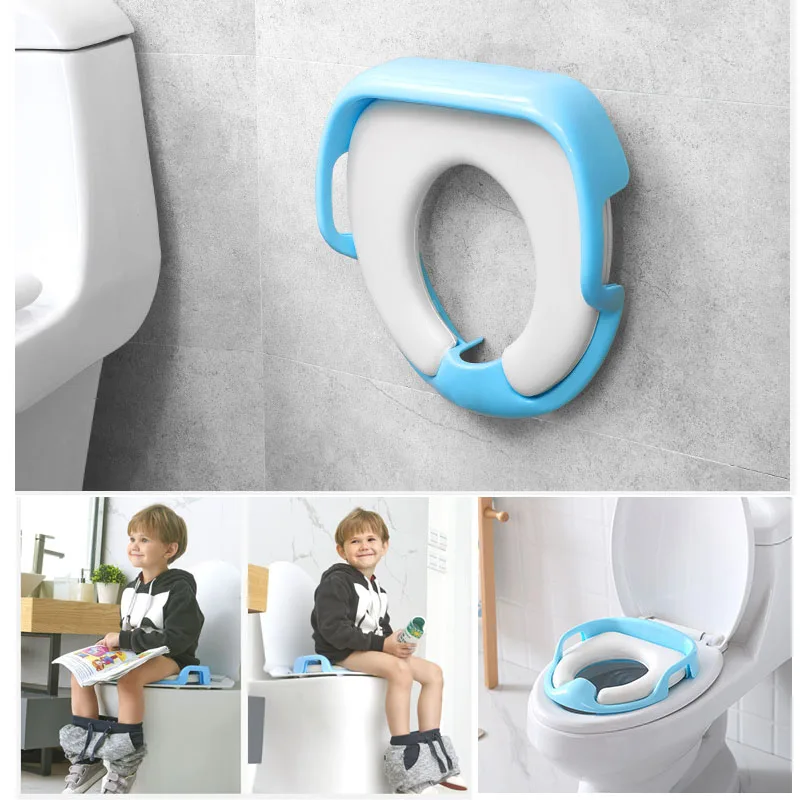 CACX Baby Potties Training Safe Potty Seat For Kids Toddlers Boy Girl Toilet Seat for Baby Cushion Handle Toilet Anti-slip Chair CACX Baby Potties Training Safe Potty Seat For Kids Toddlers Boy Girl Toilet Seat for Baby Cushion Handle Toilet Anti-slip Chair