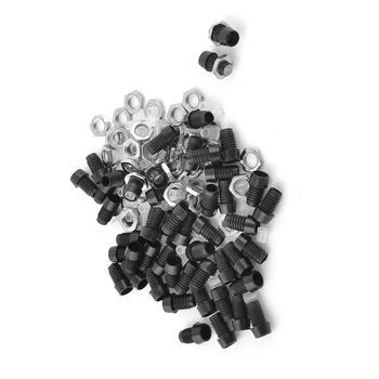 

NFLC-Metal Nut LED Mounting Holder Panel w 3mm 50 Pieces Black