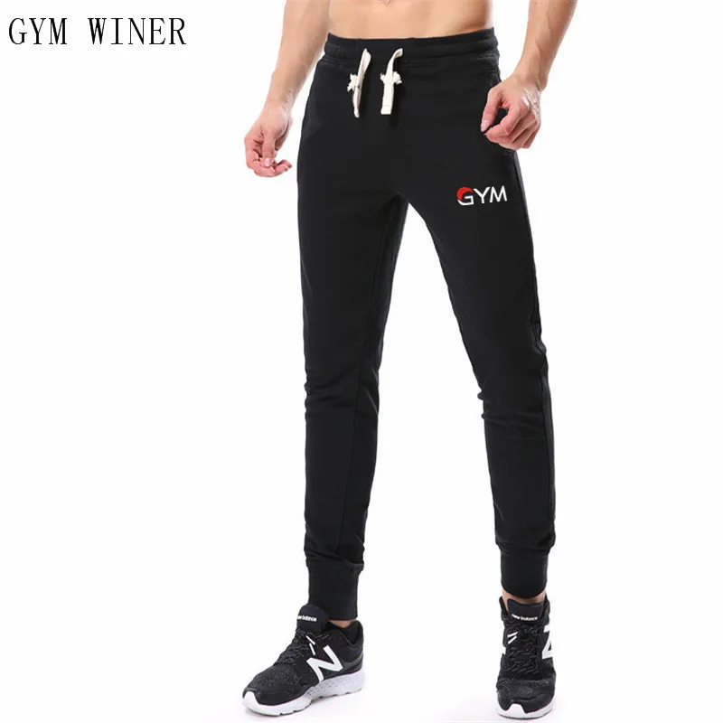 

Casual Men Sweatpants Joggers Pantalon Homme Trousers Sporting Clothing Bodybuilding Pants New Brand Print logo Gyms Men Joggers