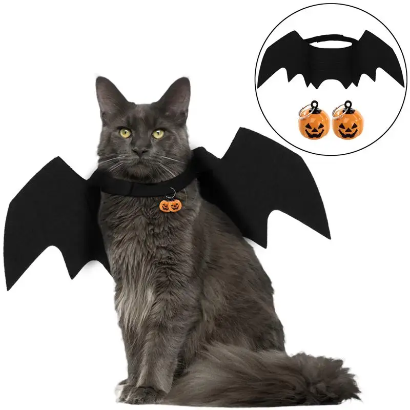 FLAdorepet Halloween pour Animal Domestique Chien Ailes de Chauve-Souris Chat Costume de Chauve-Souris