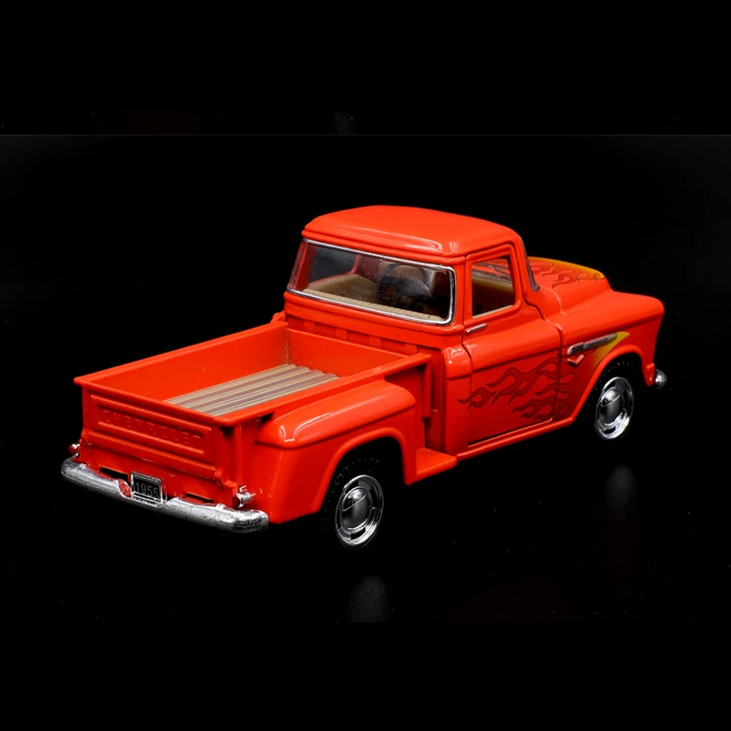 Kinsmart 1:32 1955 Chevy Stepside Pickup with Fire Alloy Diecast Car Model Toy With Pull Back For Children Gifts Toy Collection Kinsmart 1:32 1955 Chevy Stepside Pickup with Fire Alloy Diecast Car Model Toy With Pull Back For Children Gifts Toy Collection