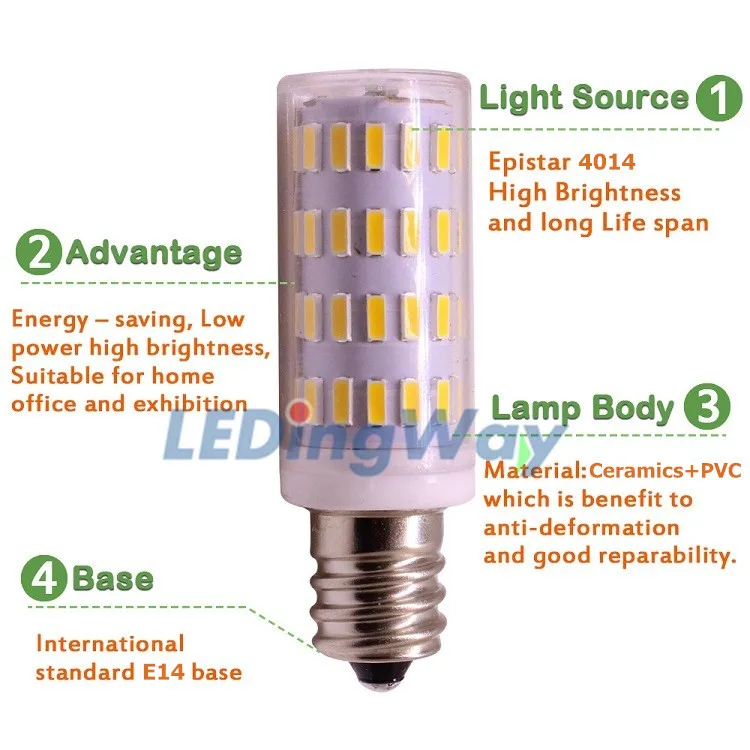 E12 E14 Мини светодиодный светильник-кукуруза 3 Вт 12 В заменяет 30 Вт галогенный светильник SMD 4014 300 люмен белый теплый белый для внутренней люстры