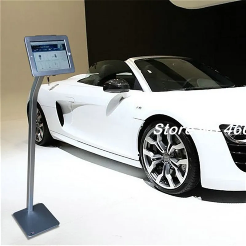 

For iPad 2/3/4/air/pro 9.7 inch tablet security floor stand display kiosk standing support with lock anti-theft enclosure