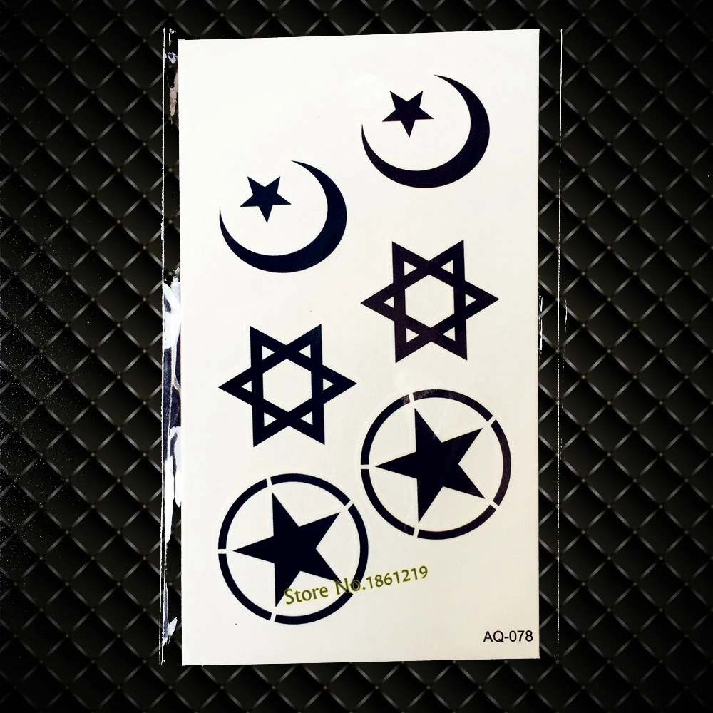 

Здоровая черная поддельная Луна искусственная для мужчин женский боди-арт украшение водонепроницаемые тату наклейки временные тату наклейки