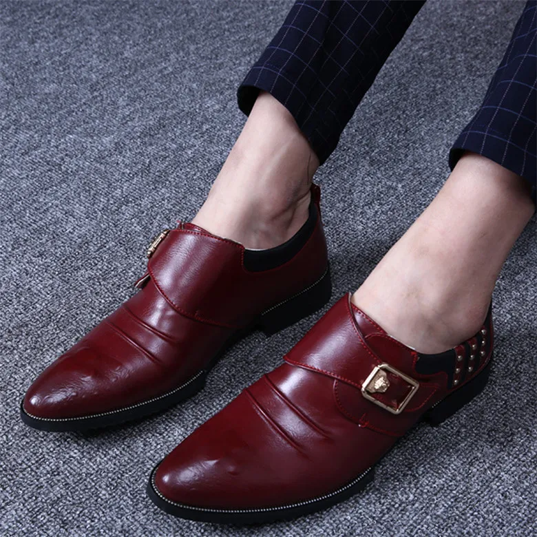 Genuine leather Men Leather Oxfords Shoes Spring Autumn Brand British font b Dress b font Wedding
