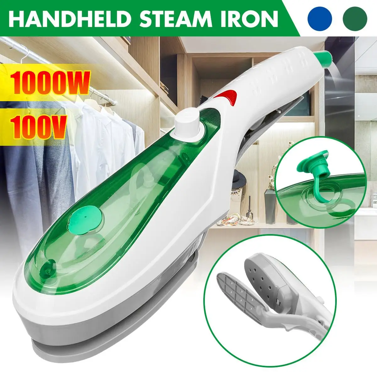 

New 1000W Handheld Garment Steamer Brush Portable Steam Iron For Clothes Generator Ironing Steamer For Underwear Steamer Iron