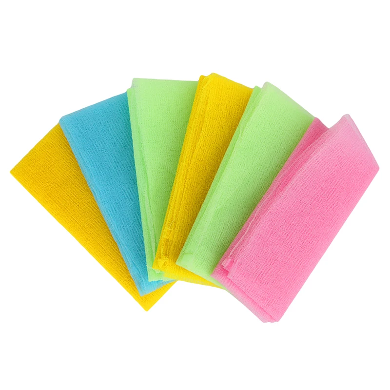 

New 1PC Nylon Exfoliating Nylon Bath Shower Body Cleaning Washing Scrubbing Towel Scrubbers