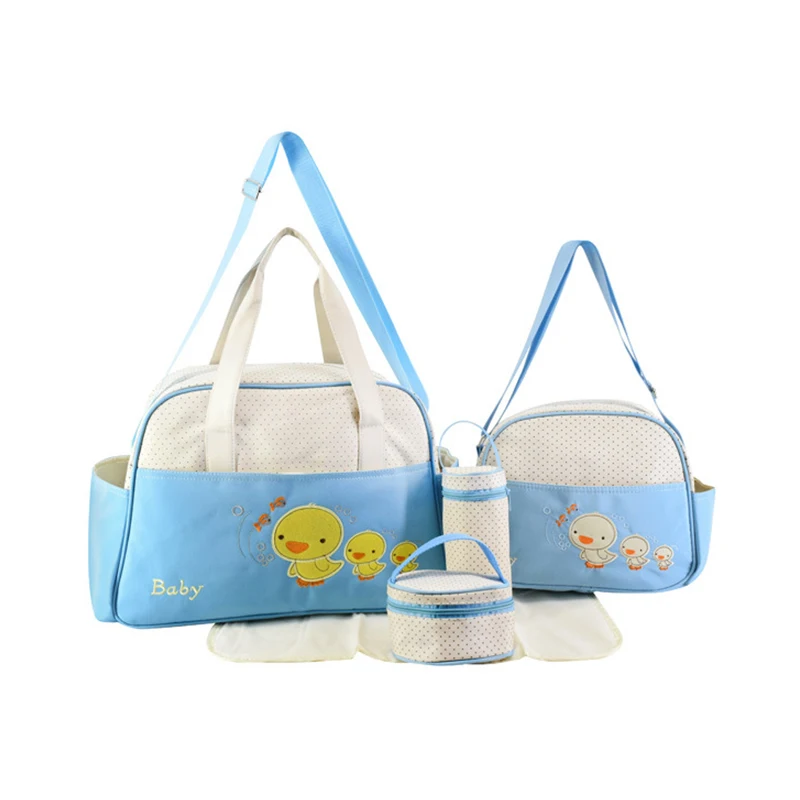 5 шт./упак. сумка для подгузников для мамы утка Животное мультфильм для мамочек для ухода за ребенком сумка для ухода за ребенком легкие большие сумки для путешествий - Цвет: T6320-Sky blue