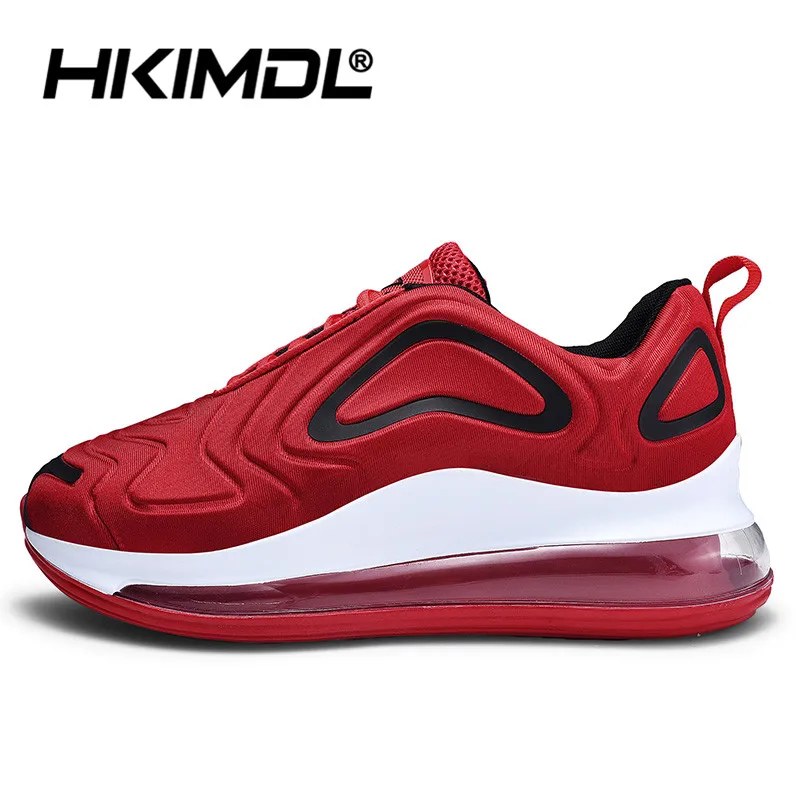 HKIMDL 39-46 мужские кроссовки с воздушной амортизацией, для бега, дышащие, 720, с полной ладоней, с низким верхом, спортивная обувь для тренировок, zapatillas, для бега, hombre - Цвет: hongse