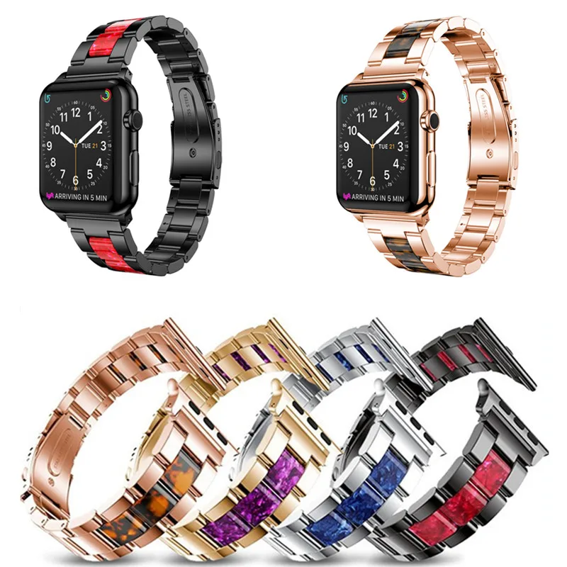 

For Apple Watch 4 Band 44mm 40mm Metal Stainless Steel Replace Wrist Strap For iWatch series 1 2 3 4 Sport Watch Bands 38 42mm