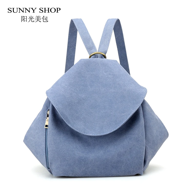Солнечный магазин корейский стиль холщовый рюкзак женский школьный рюкзак простой винтажный матовый полированный дизайн рюкзак женская сумка