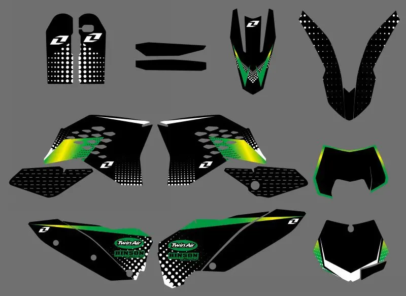 

0313Power NEW STYLE TEAM GRAPHIC WITH MATCHING BACKGROUND FOR SX SXF FULL SIZE MODEL 2007-2010 EXC XC FULL SIZE MODEL 2008-2011