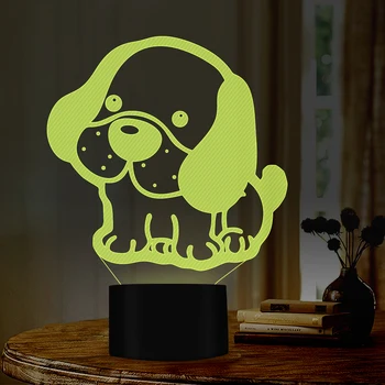 

Lovely dog design Night nights 7 changing Colors ideal gift for kids friend lovers room store creative decor