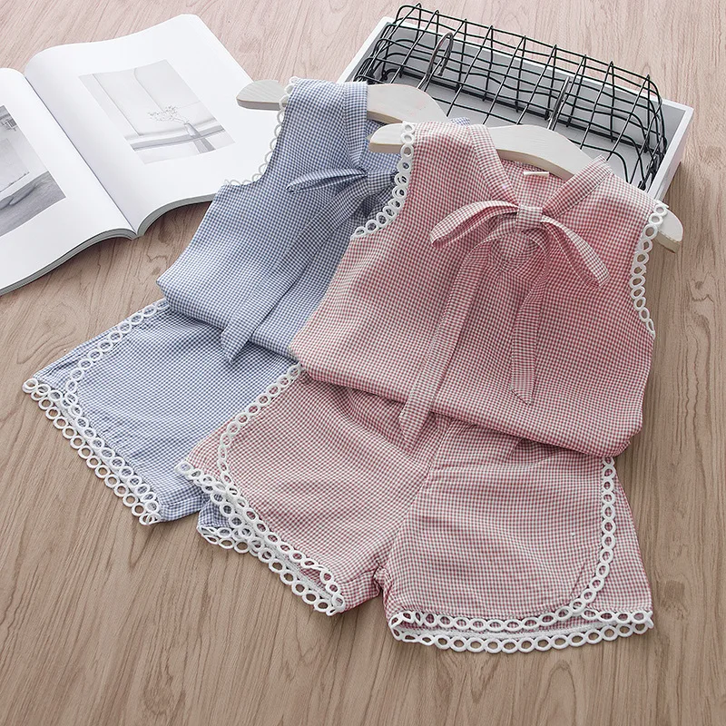 Off-Shoulder Summer Outfit Baby Girls' Casual Short Sleeve Top & Mini Skirt Set