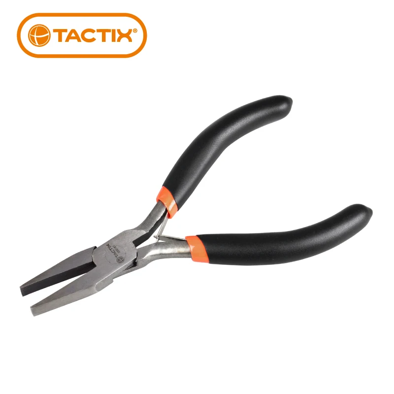 

The extension for TACTIX 4 inch mini pliers with plastic handle export quality without teeth or mouth / teeth flat nose pliers