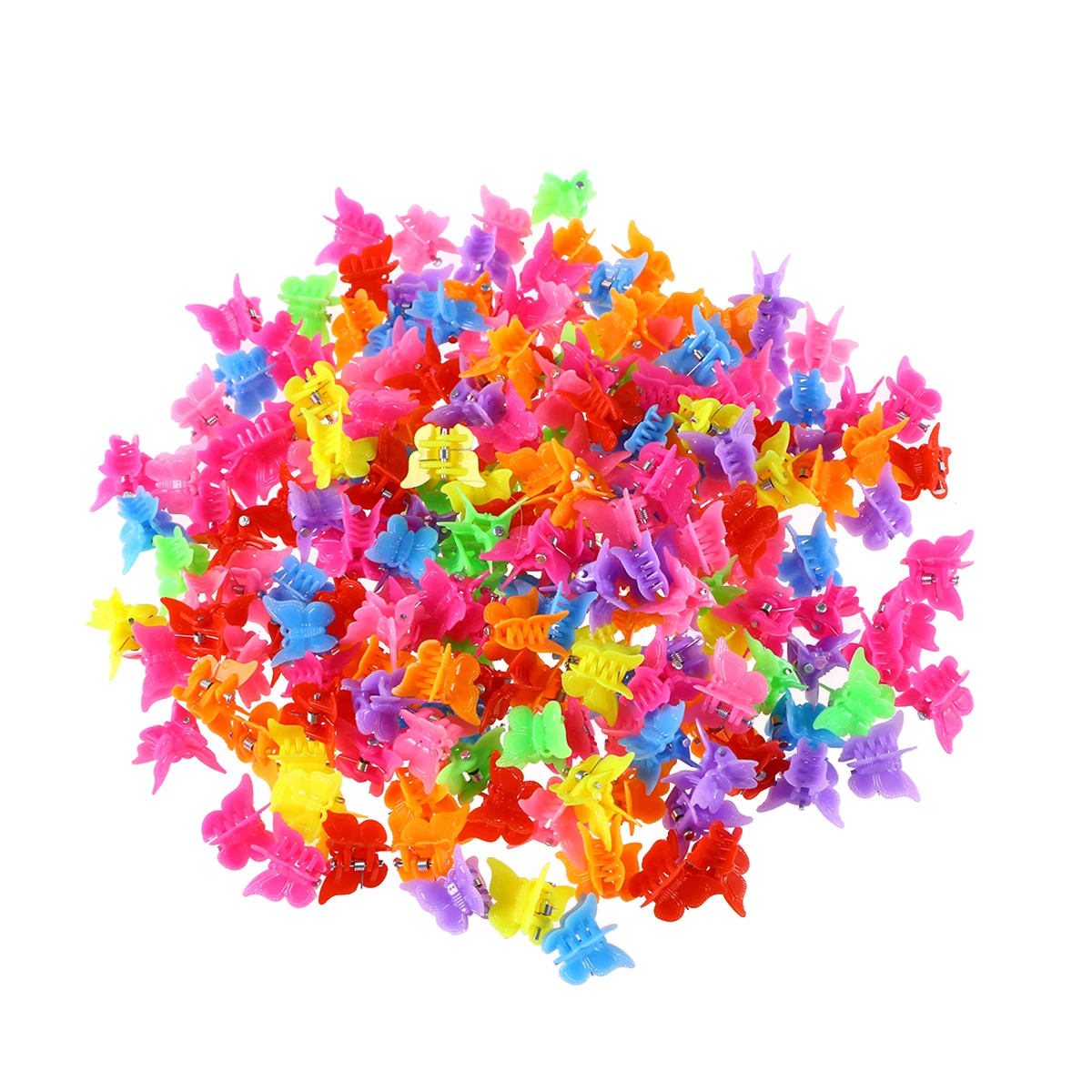 

100 Pcs Hair Clips Mini Mixed Color Butterfly Shape Fashion Jaw Clips Hair Accessories Hairpin for Ladies Women Girls
