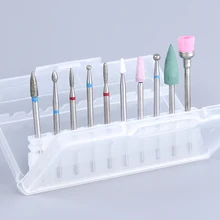 1 коробка набор сверл для ногтей 4 типа фрезерный кутикулы маникюрный набор смешанный лак для ногтей шлифовальный камень для ногтей Чистящая Щетка для маникюра