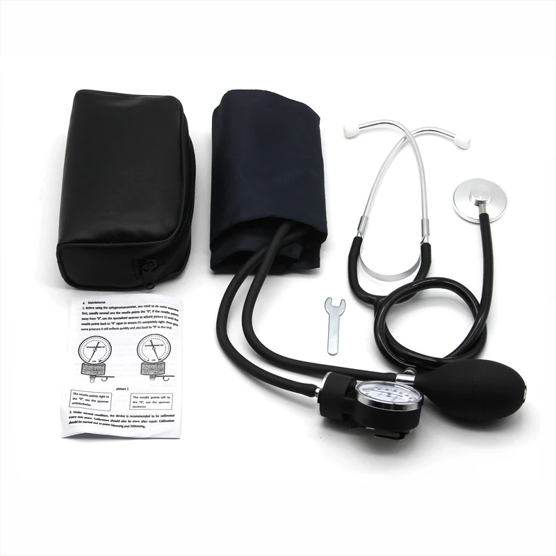 Manual Blood Pressure Meter Stethoscope Sphygmomanometer Aneroid Blood Pressure Monitor Medical Equipment HealthCare Bp Monitor