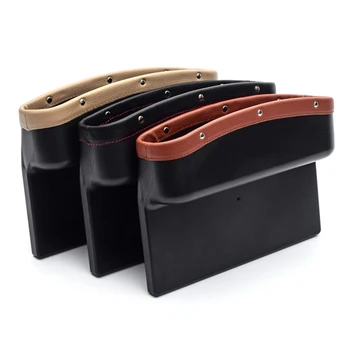 

Do Promotion! Newest Car Seat Crevice Storage Box Leather Auto Seat Gap Pocket Organizer Content