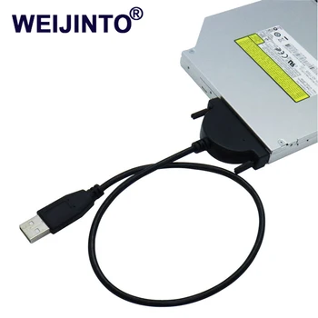 

WEIJINTO 100pcs USB 2.0 to Mini Sata II 7+6 13Pin Adapter Converter Cable for Laptop CD/DVD ROM Drive fast ship by DHL EMS