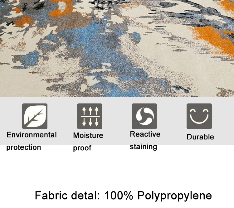 Ковры с абстрактными рисунками в скандинавском стиле для гостиной, полипропилен, прикроватные коврики для спальни, дома, диван, журнальный столик, напольный ковер