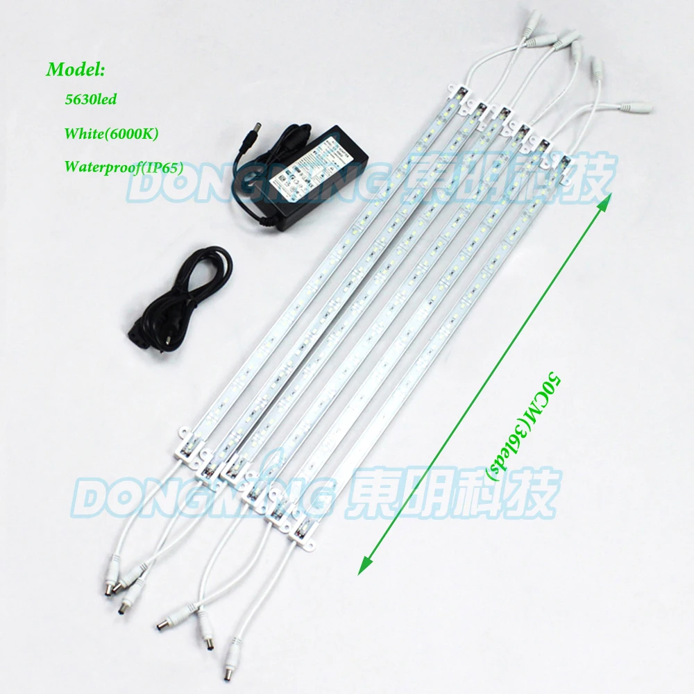 

IP65 Waterproof  0.5m LED rigid bar 5630 SMD 36 LEDs with u aluminum profile,12V 5A led driver + mini ir Controller