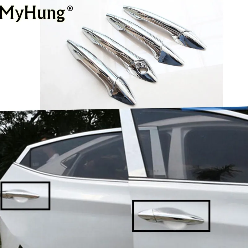 For Hyundai Elantra 2013 2014 2015 Car Exterior Door Handles Chrome