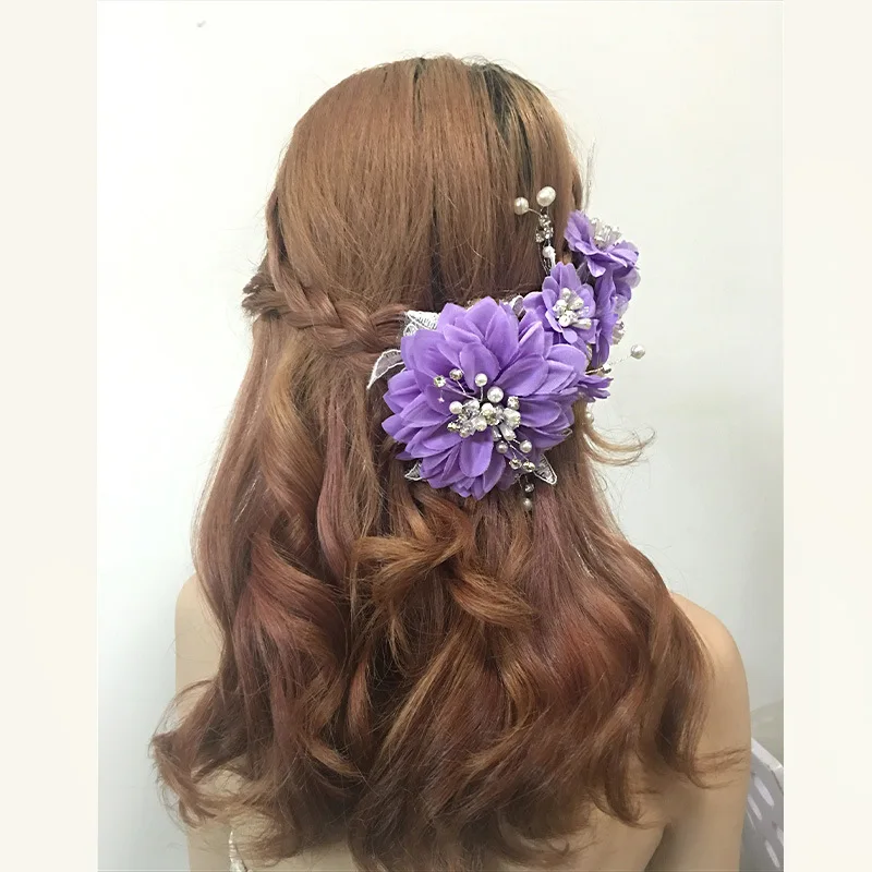 Perfect Bride Beautiful Korean Bridesmaid Hair Flower Pearl Crystal Hair Headdress Beach Wedding Hai In Hair Jewelry From Jewelry Accessories On