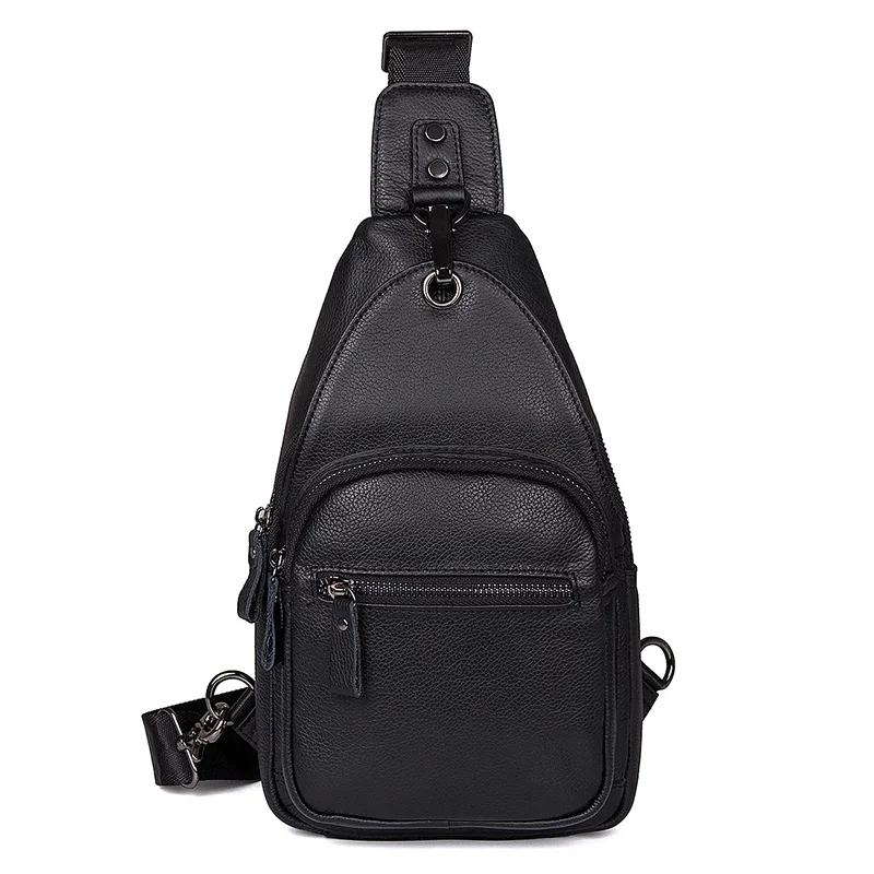 J.M.D высокое качество из натуральной кожи модные повседневное груди сумки через плечо сумка для мужчин 4008A/4008C - Цвет: Black