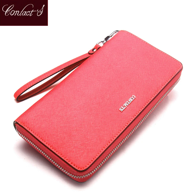 Contacts 2018 New Brand Design Genuine Leather Woman Wallets Cell Phone Card Holder Female Purse Clutch Women Wallet With Zipper contacts 2018 new brand design genuine leather woman wallets cell phone card holder female purse clutch women purse with zipper