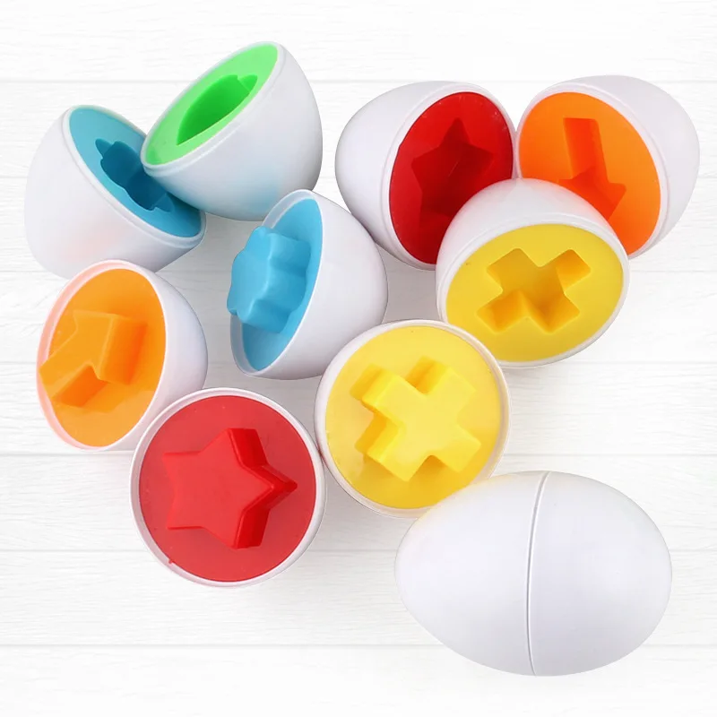 

Children Match Smart Eggs to Recognize Color and Shape Putting together Building Blocks for Intelligence Simulating Egg Toys set
