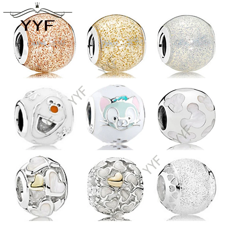 YYF 100% S9 25 стерлингового серебра Подходит для Pandora бусины самостоятельного