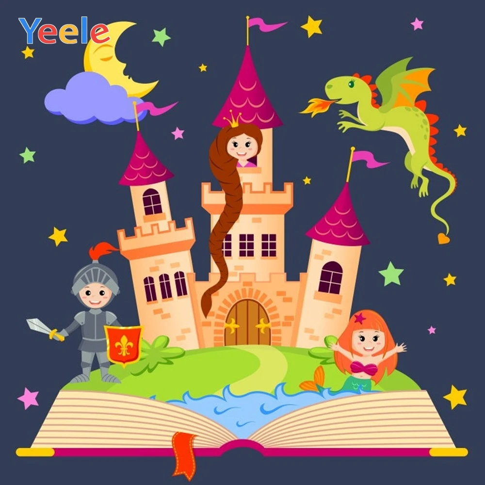 

Yeele Catoon Castle Mermaid Dinosaur Children Birthday Party Photography Background Baby Photographic Backdrop Photo Studio