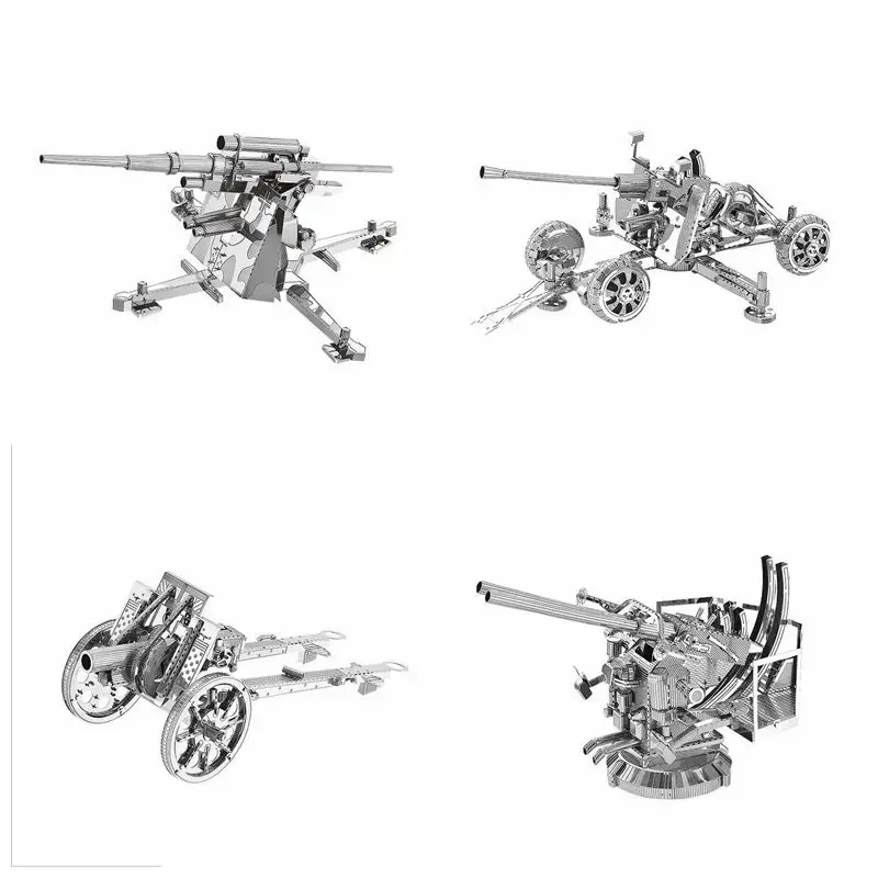 

3D Model Puzzle World War II air defense artillery UK Bofors anti-aircraft gun/Germany Flak Gun Educational Collection Toys